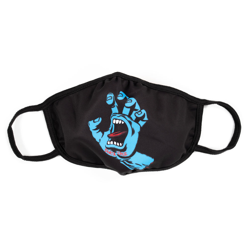 Santa Cruz Screaming Hand Face Mask Black Skate Reusable Washable Non Surgical