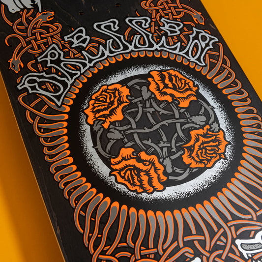 Santa Cruz Skateboard Deck Dressen Rose Crew 9.31" Black Stain Reissue