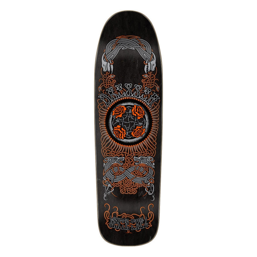 Santa Cruz Skateboard Deck Dressen Rose Crew 9.31" Black Stain Reissue
