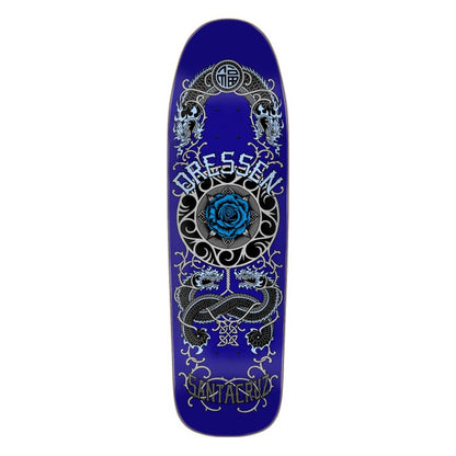 Santa Cruz Skateboard Deck Dressen Rose Crew One Shaped 9.3" Blue Reissue
