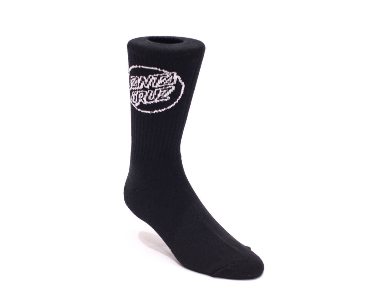 Santa Cruz Socks 4 Pack Mono Black Crew Size 7-11 New Skateboard Sox
