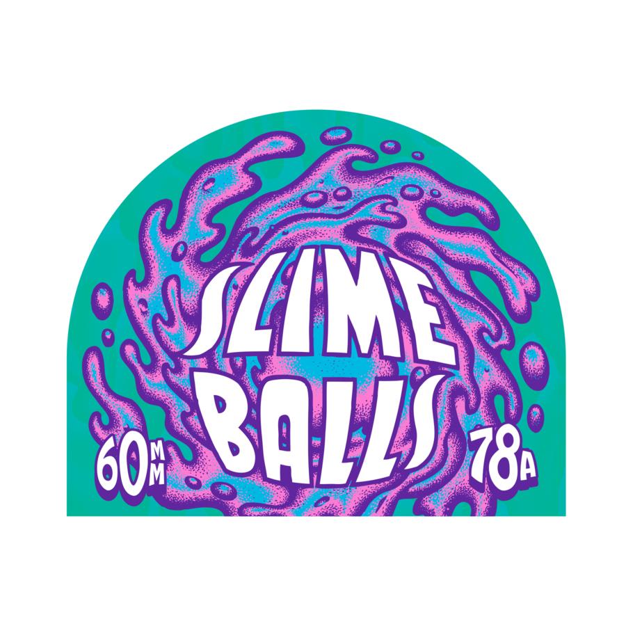 Santa Cruz Wheels Slime Balls 60mm OG Slime White 78a Reissue Skateboard Wheels