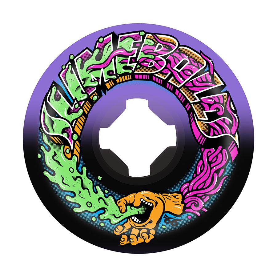 Santa Cruz Wheels Slime Balls Greetings Speed Balls Purple Black 53mm 99a