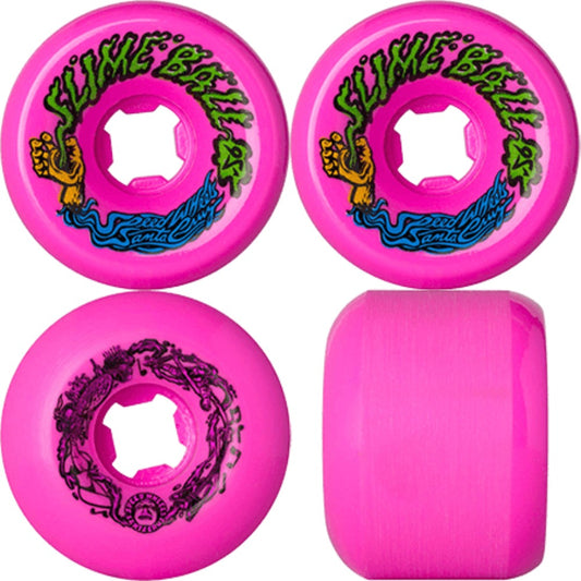 Santa Cruz Wheels Slime Balls Vomits Pink 60mm 95a Skateboard Reissue Wheels