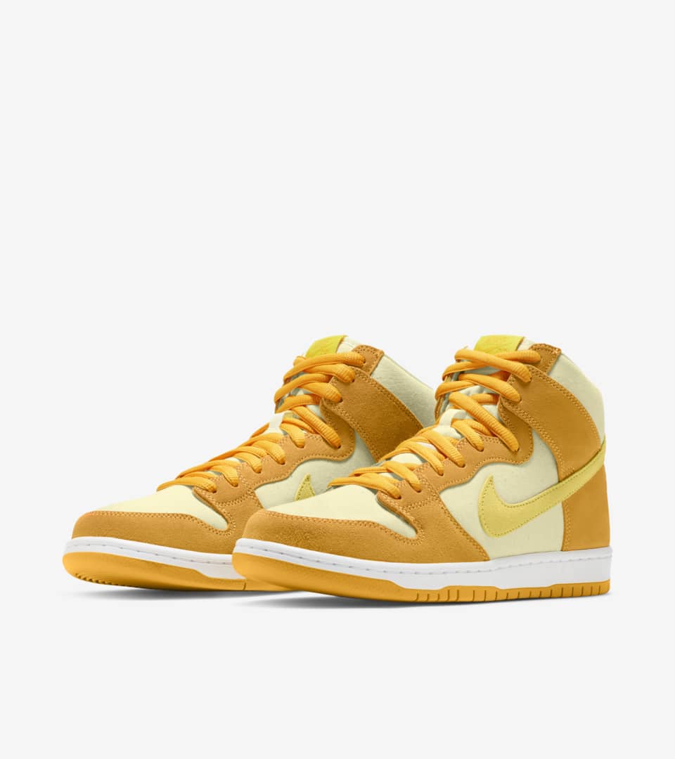 Nike Sb Shoes Dunk Hi Pro Pineapple University Gold Sulfur Us Size Sneakers