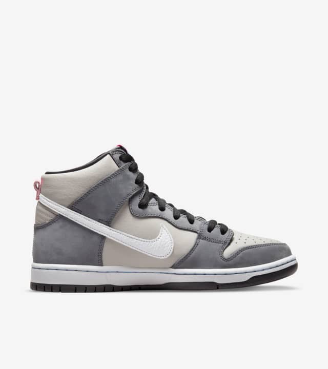 Nike SB Shoes Dunk Hi Pro Medium Grey Pink US SIZE Skateboard Sneakers