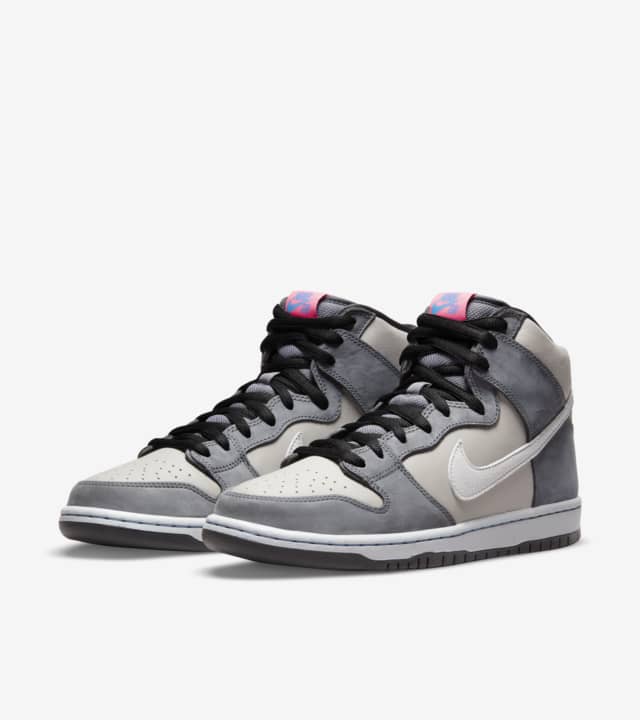 Nike Sb Shoes Dunk Hi Pro Medium Grey Pink Us Size Skateboard Sneakers