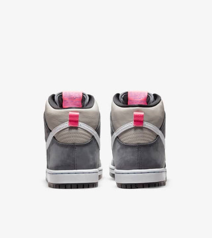 Nike SB Shoes Dunk Hi Pro Medium Grey Pink US SIZE Skateboard Sneakers