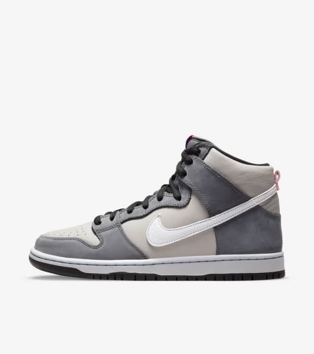 Nike SB Shoes Dunk Hi Pro Medium Grey Pink US SIZE Skateboard Sneakers