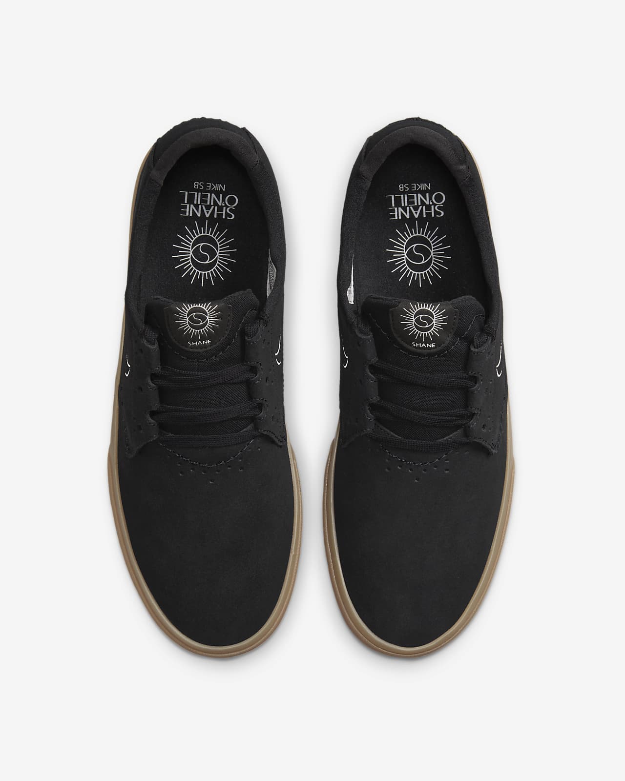Nike SB Shoes Shane O'Neill Black Black White Gum US SIZE Skateboard Sneakers
