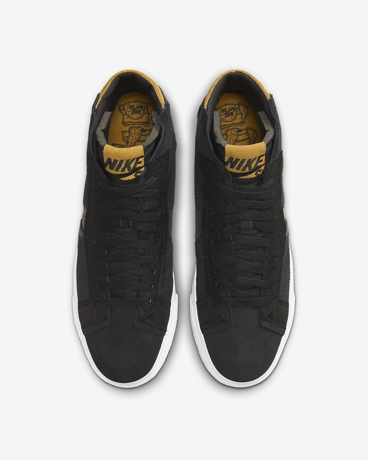 Nike SB Shoes Blazer Mid Black Wheat Desert Ochre US SIZE Skateboard Sneakers