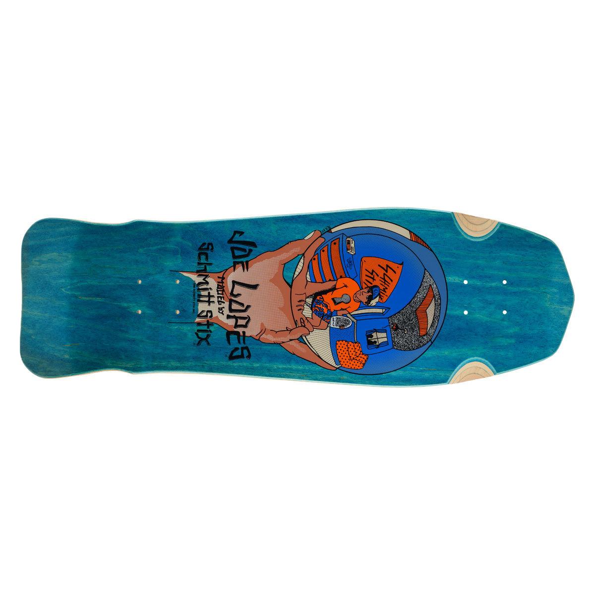 Schmitt Stix Skateboard Deck Joe Lopes Crystal Ball Blue/Orange 9.875" Reissue