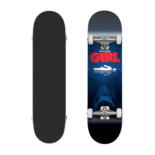 GIRL Skateboard Complete Sean Malto 8.25" Night Attack Jaws Pre-Assembled