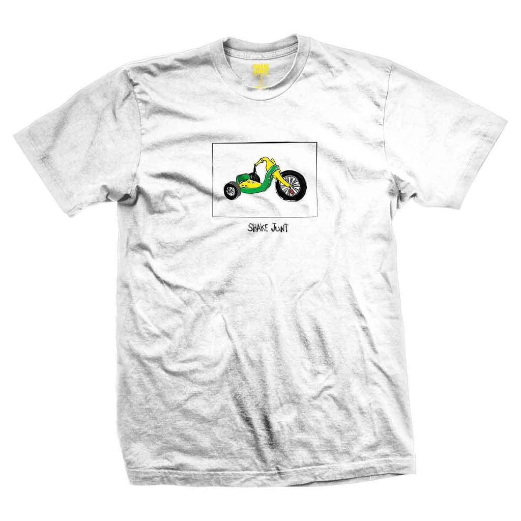 Shake Junt Tee 3 Wheeler White Skateboard T Shirt