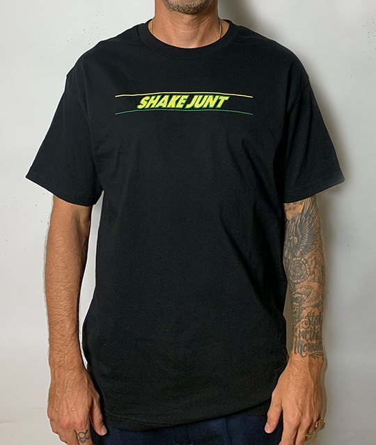 Shake Junt Tee Stretched Out Black Skateboard T Shirt
