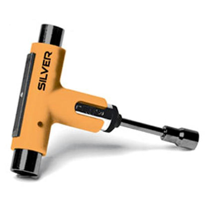 Silver Trucks Skate Tool Neon Orange Black Ratchet Complete Skateboard T-Tool
