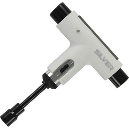 Silver Trucks Skate Tool Whiteout BLK Premium Ratchet Complete Skateboard T-Tool