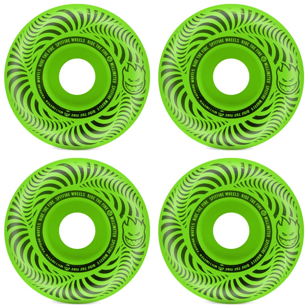 Spitfire Skateboard Wheels Flashpoint 52mm Classic Green 99d