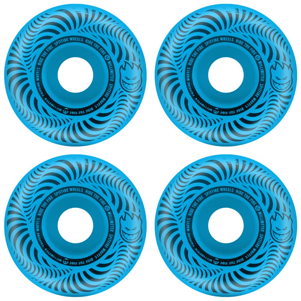 Spitfire Skateboard Wheels Flashpoint 54mm Classic Blue 99d