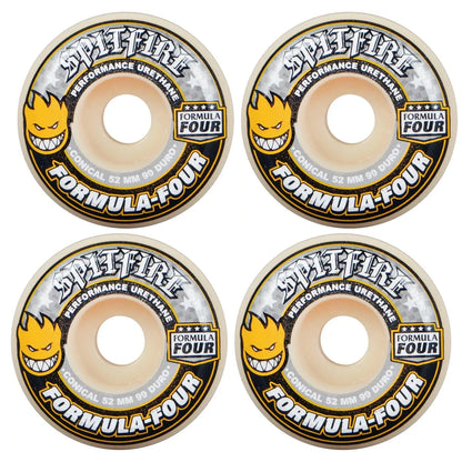 Spitfire Skateboard Wheels Formula Four Conical 52mm 99d F4