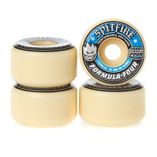 Spitfire Skateboard Wheels Formula Four Conical Full 52mm 99d F4