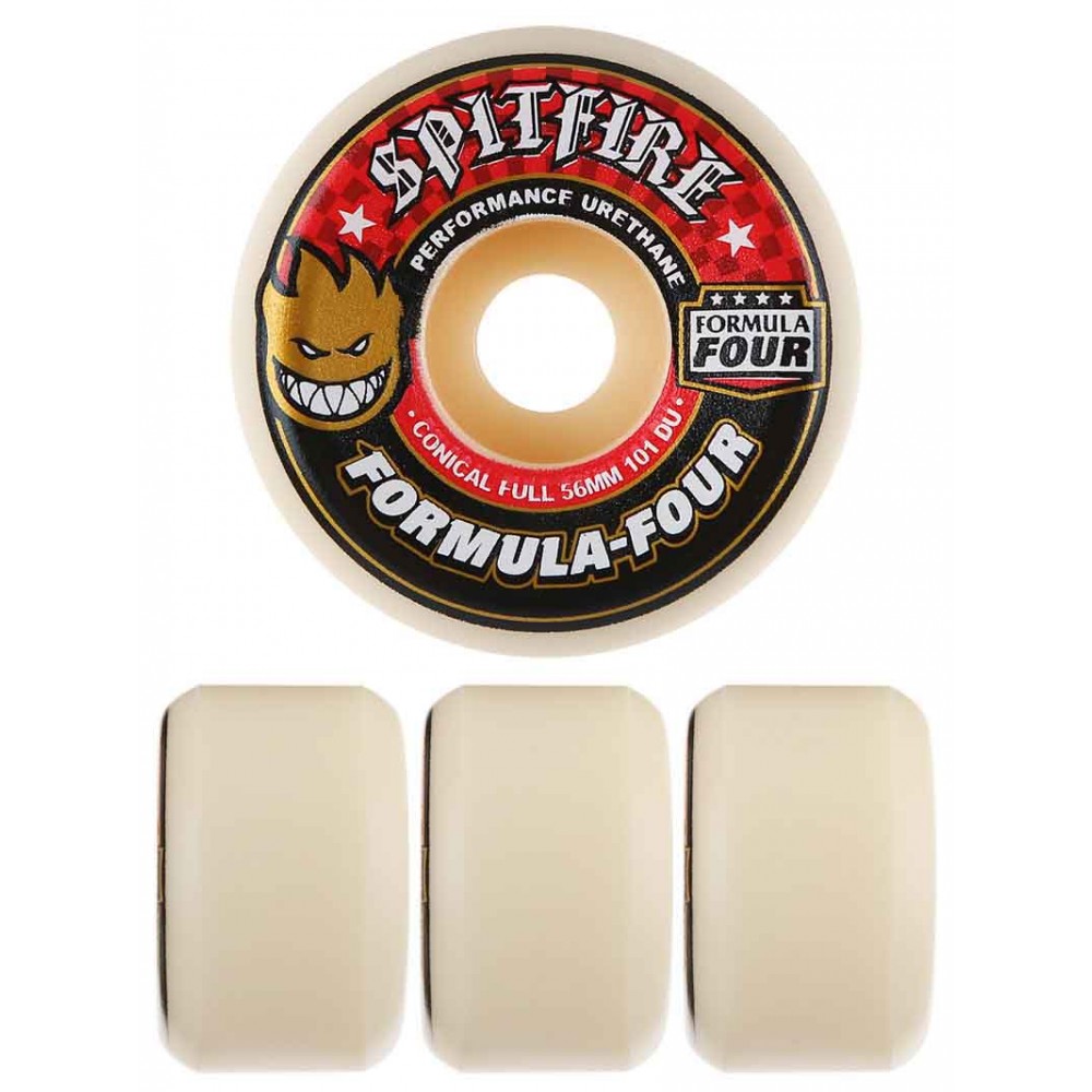 Spitfire Skateboard Wheels Formula Four Conical Full 56Mm 101D F4