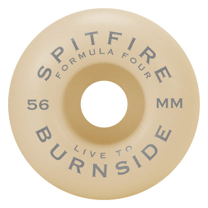 Spitfire Skateboard Wheels Formula Four Live to Burnside 56mm Classic 99D F4