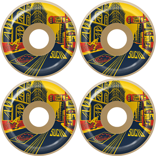 Spitfire Skateboard Wheels Formula Four Suciu Market 53mm Conical Full 99D F4