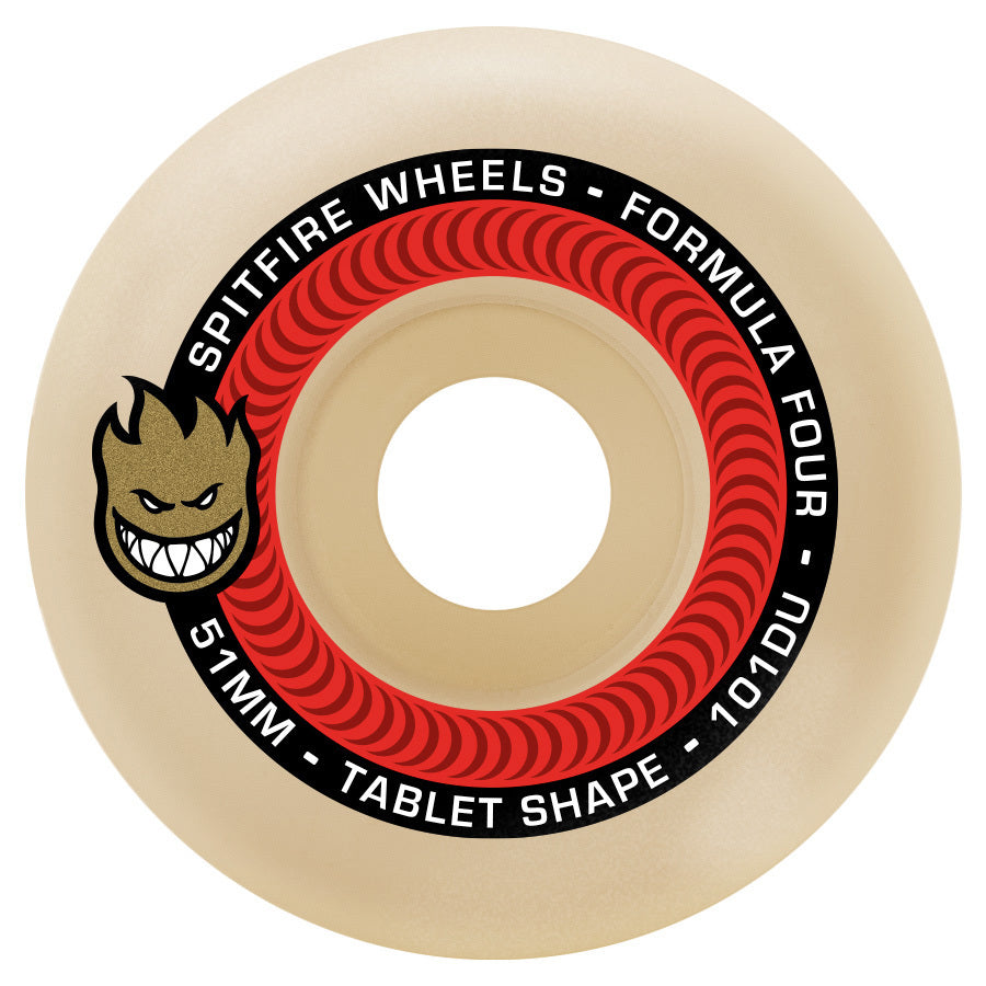 Spitfire Skateboard Wheels Formula Four Tablets 51mm 101D F4