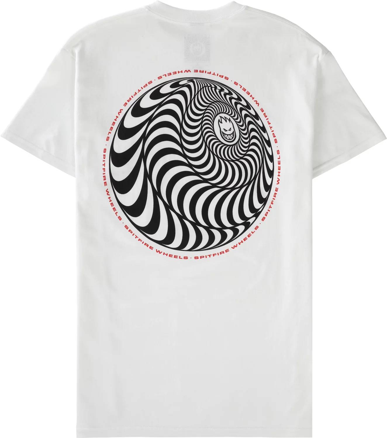 Spitfire Wheels Tee Pocket Skewed Classic Swirl White Skateboard T-Shirt