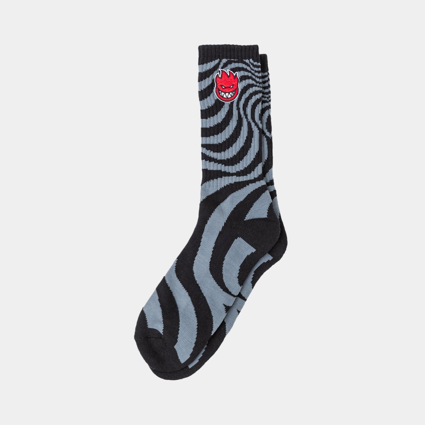 Spitfire Socks Bighead Fill Swirl Black/Charcoal/Red SIZE 7-11 Skateboard Sox