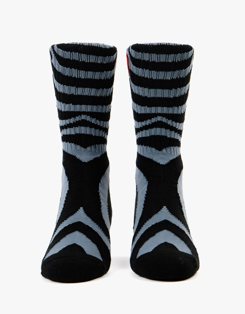 Spitfire Socks Bighead Fill Swirl Black/Charcoal/Red SIZE 7-11 Skateboard Sox
