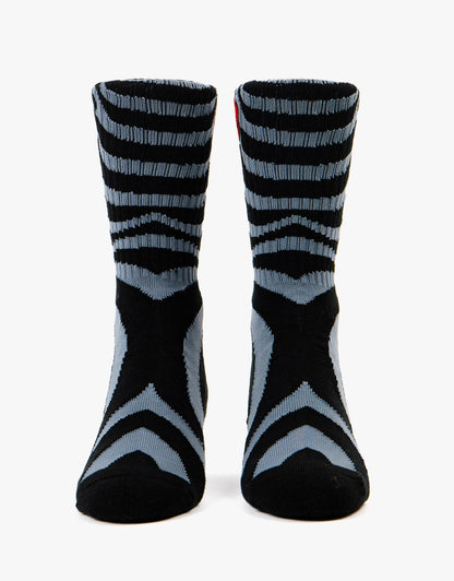Spitfire Socks Bighead Fill Swirl Black/Charcoal/Red SIZE 7-11 Skateboard Sox