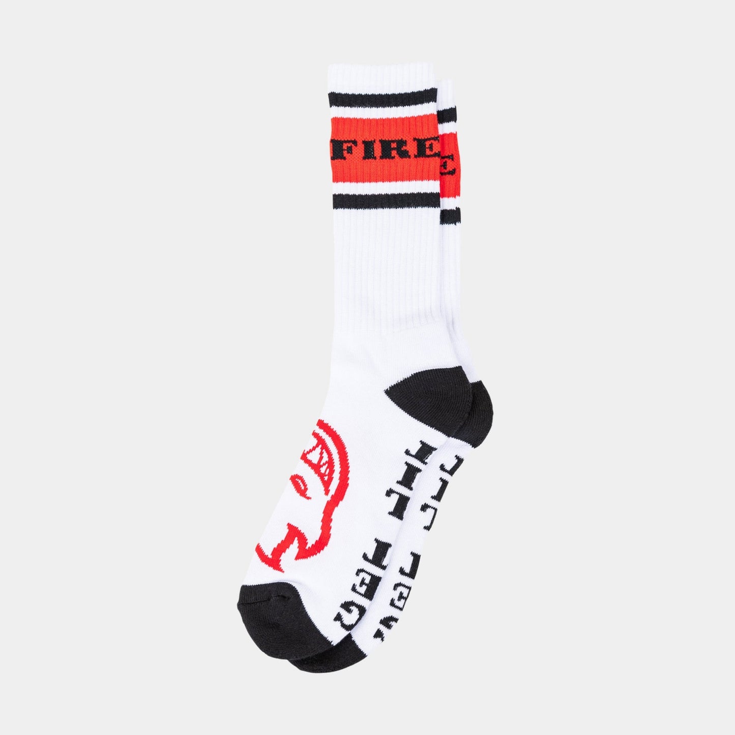 Spitfire Socks Classic 87 Bighead White/Black/Red Crew SIZE 7-11 Skateboard Sox