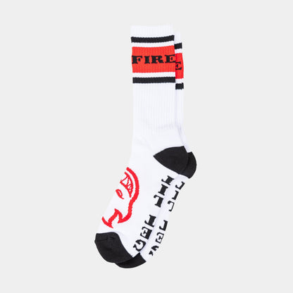 Spitfire Socks Classic 87 Bighead White/Black/Red Crew SIZE 7-11 Skateboard Sox