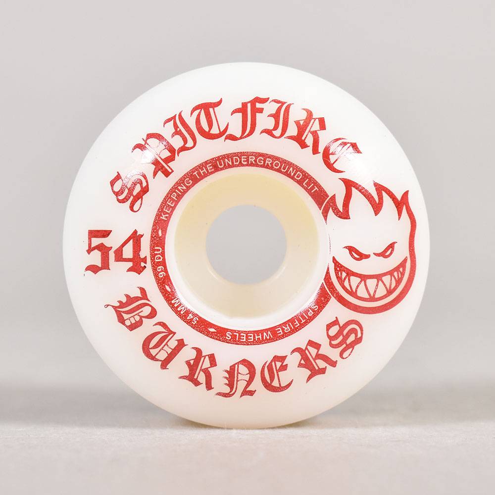 Spitfire Wheels Burners 54mm 99d White/Red Bighead