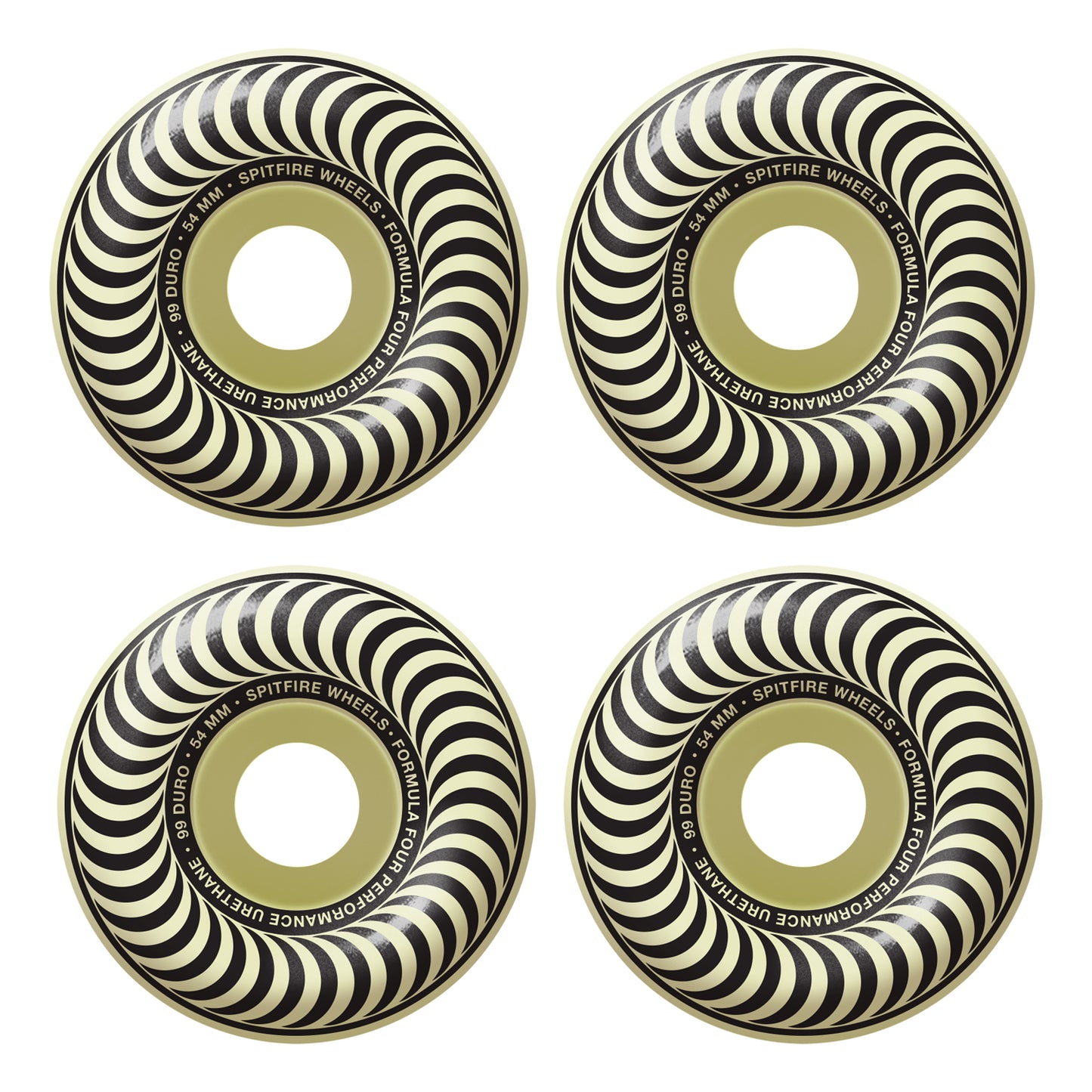 Spitfire Wheels F4 Glow In The Dark Classic Swirl 52mm 99d Formula Four