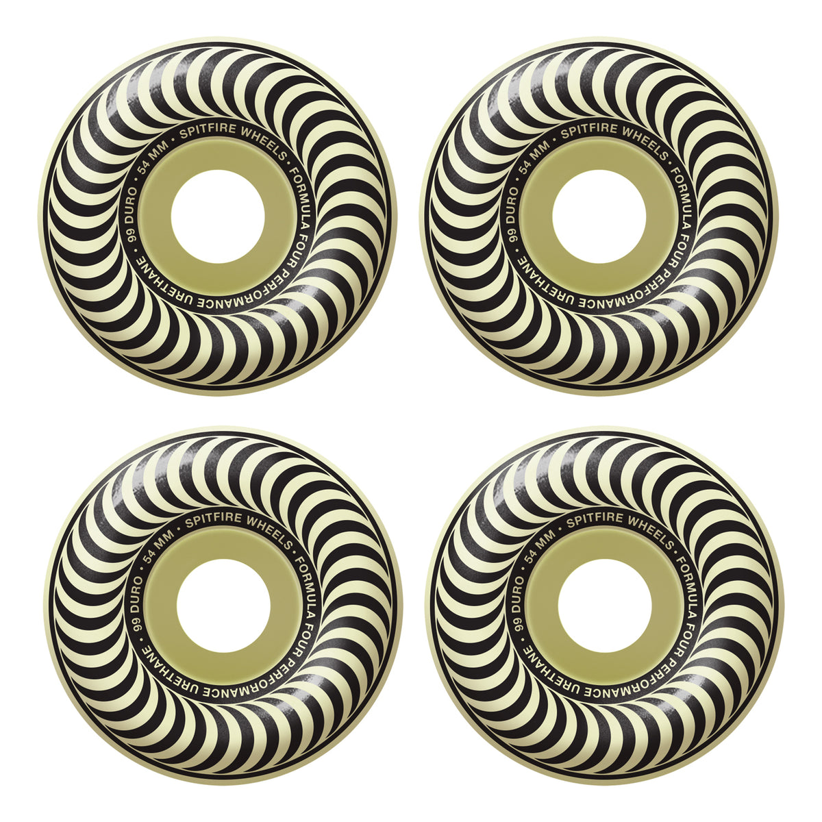 Spitfire Wheels F4 Glow In The Dark Classic Swirl 54Mm 99D Formula Four