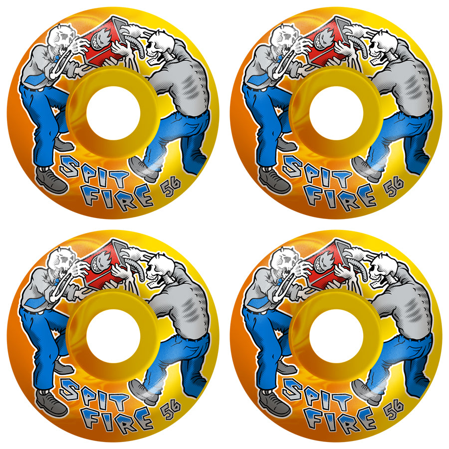 Spitfire Wheels Firefight Swirl Yellow/Orange 54mm 99A