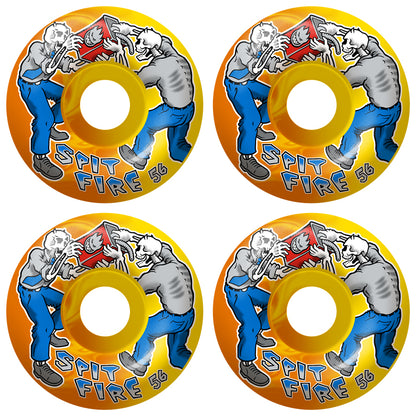 Spitfire Wheels Firefight Swirl Yellow/Orange 54mm 99A