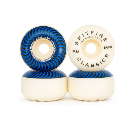 Spitfire Wheels Formula Four Classic Nat 56mm 97a Blue F4