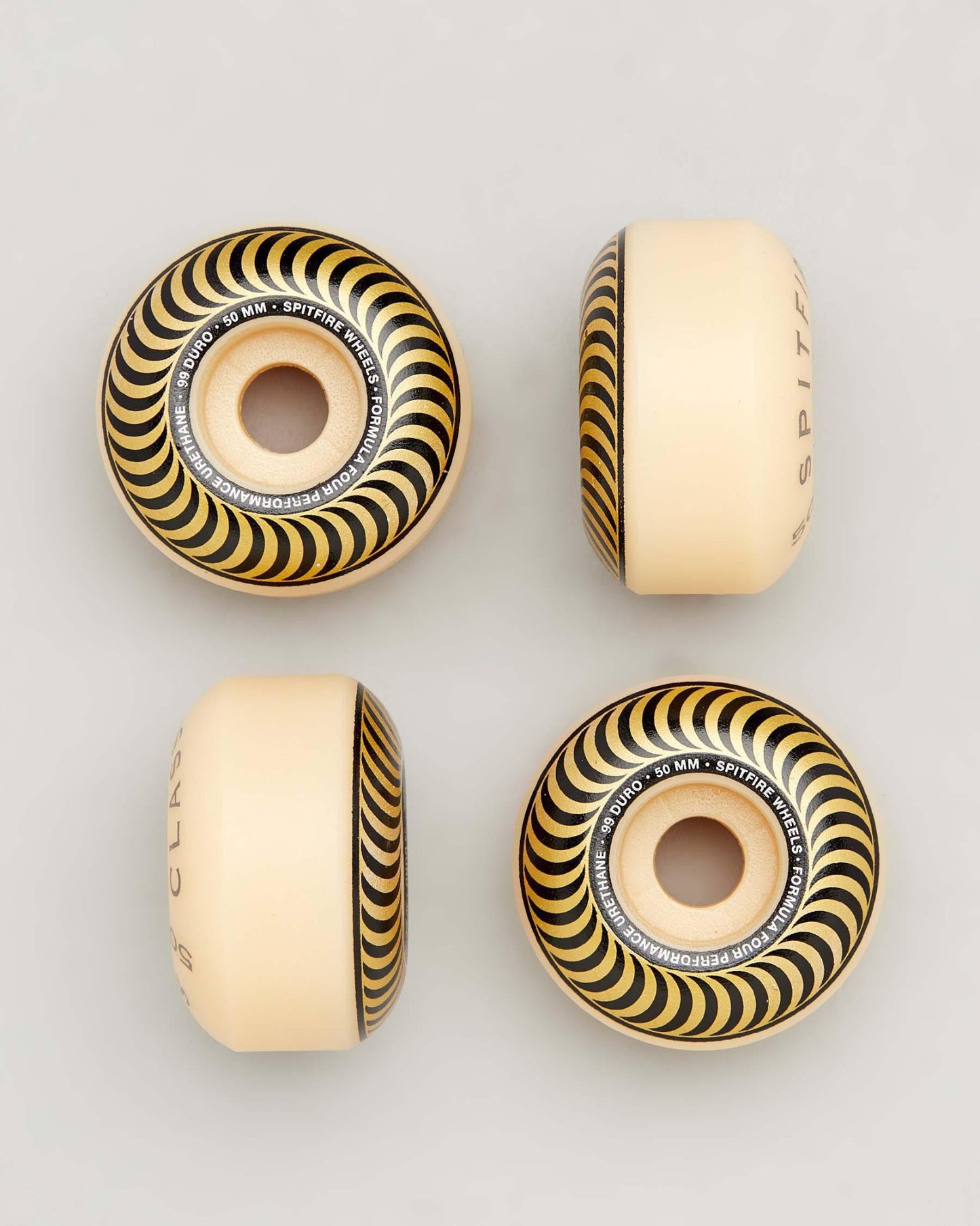 Spitfire Wheels Formula Four Classic Swirl 50mm Gold 99d F4