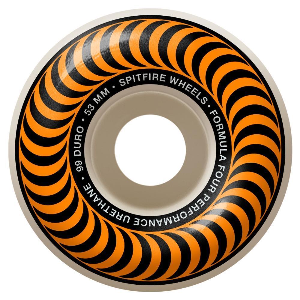 Spitfire Wheels Formula Four Classic Swirl 53mm Orange 99d F4