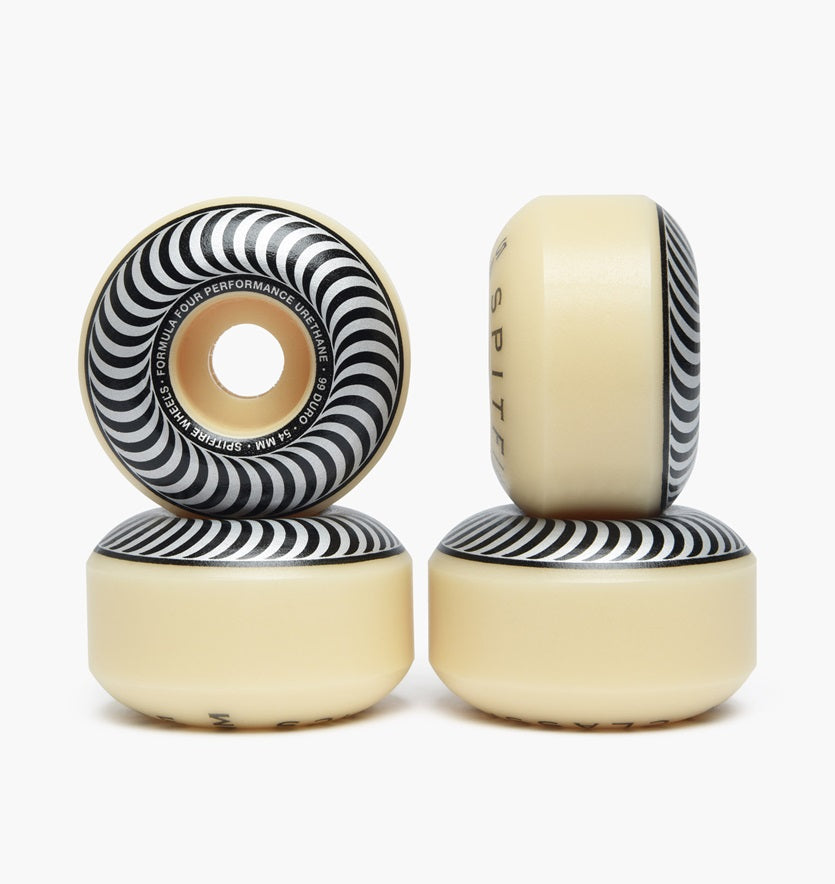 Spitfire Wheels Formula Four Classic Swirl 54Mm Silver 99D F4
