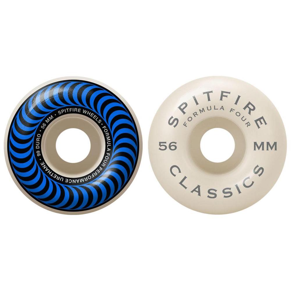Spitfire Wheels Formula Four Classic Swirl 56mm Blue 99d F4