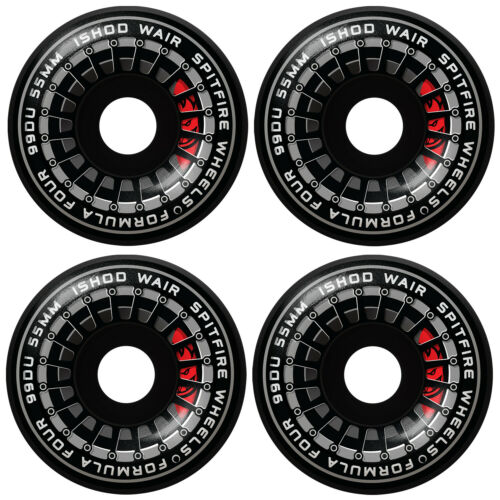 Spitfire Wheels Formula Four Ishod Wair Burnout Ii Black 55Mm 99D F4