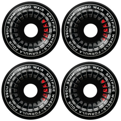 Spitfire Wheels Formula Four Ishod Wair Burnout II Black 55mm 99D F4