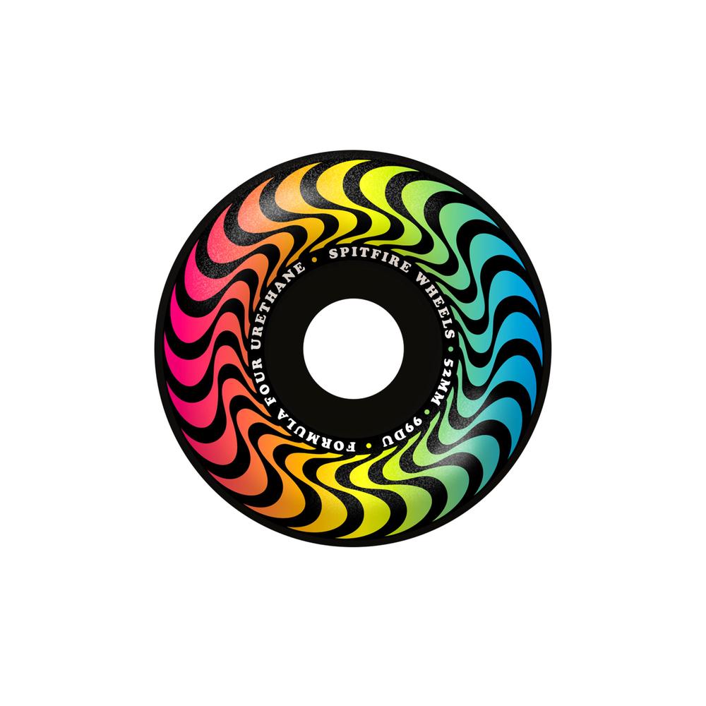Spitfire Wheels Formula Four Radial Trippy Swirl Black 53mm 99d F4