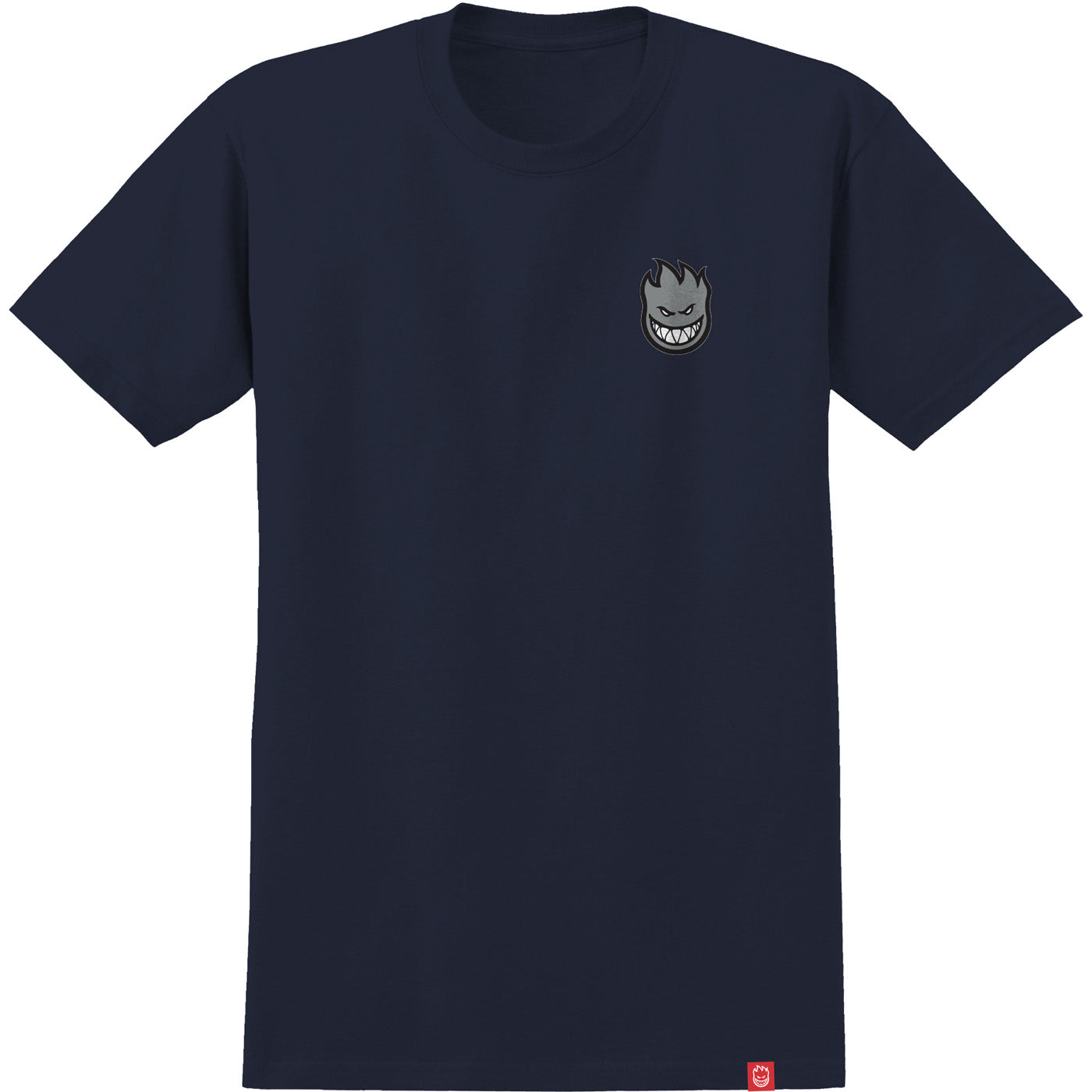 Spitfire Wheels Tee Bighead Fill Navy Silver Fleck Skateboard T-Shirt