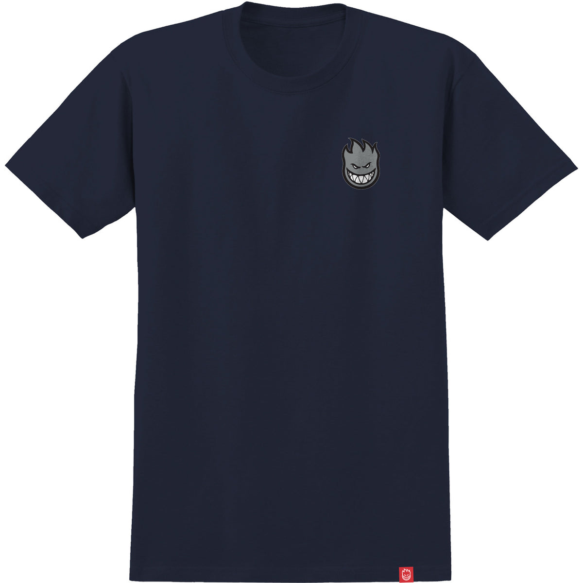 Spitfire Wheels Tee Bighead Fill Navy Silver Fleck Skateboard T Shirt